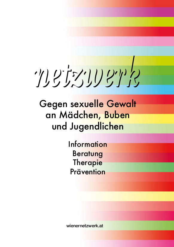 Titelbild der aktualisierten Wiener Netzwerk-Broschüre 2018 mit Adressen und Telefonnummern von allen beteiligten Einrichtungen